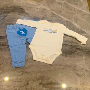 Carter's - Baby 2 piece outfit - My First Hanukkah - NWT